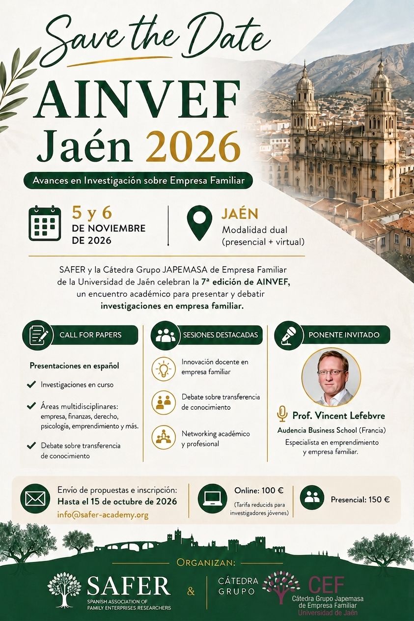 AINVEF Jaén 2026, 5 y 6 de noviembre